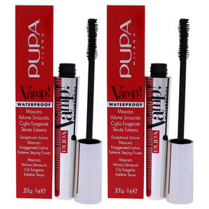 Vamp! Waterproof Mascara - 001 Extra Black - Pack of 2 by Pupa Milano 0.30 oz